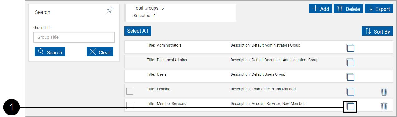 Group Maintenance Copy Selected Group