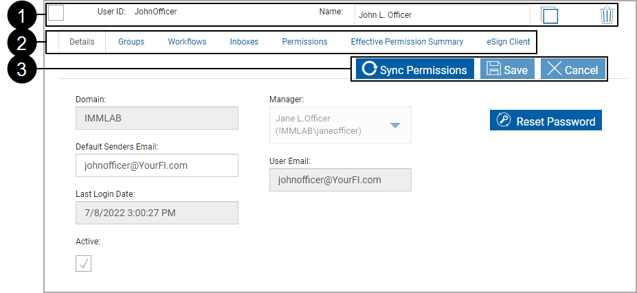 User Maintenance, Expanded User Listing