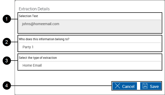 Template Manager, Party 1, Home Email, Extraction Details