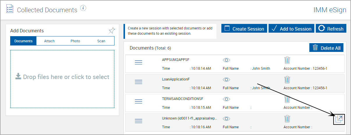 Collected Documents, Click Open Template Manager