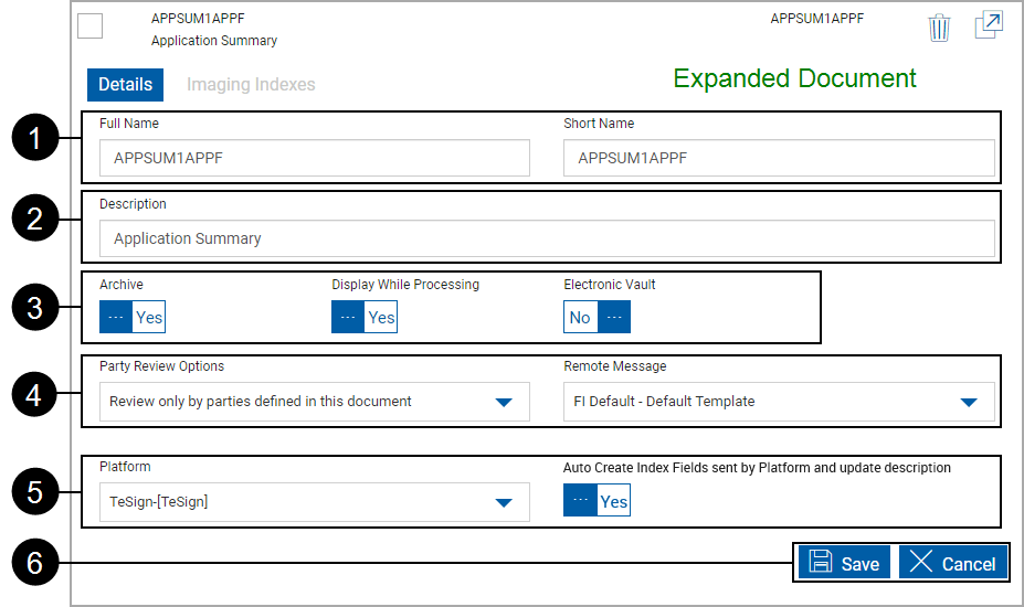 Document Maintenance (RTS), Expanded Document, Details Tab Document Maintenance (RTS), Expanded Document, Details Tab