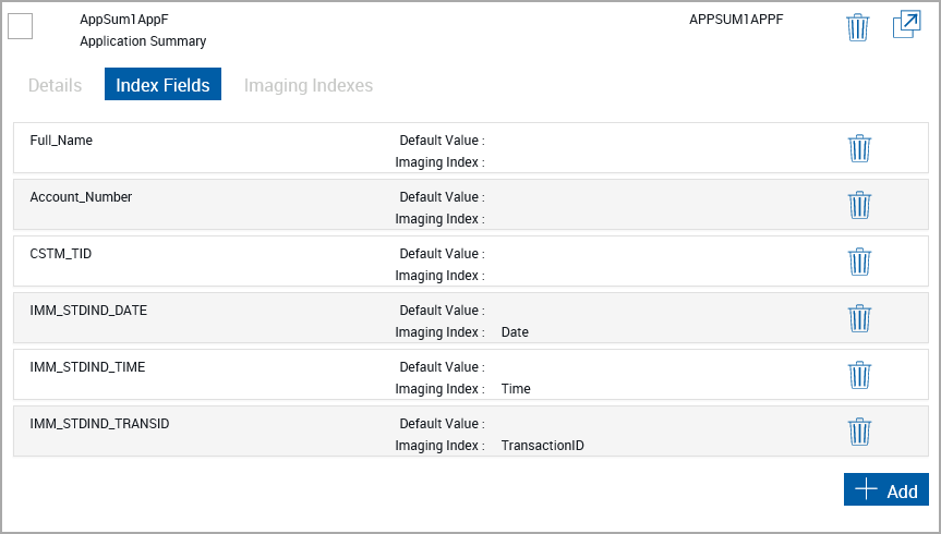 Document Maintenance (RTS), Expanded Document, Index Fields Tab Document Maintenance (RTS), Expanded Document, Index Fields Tab