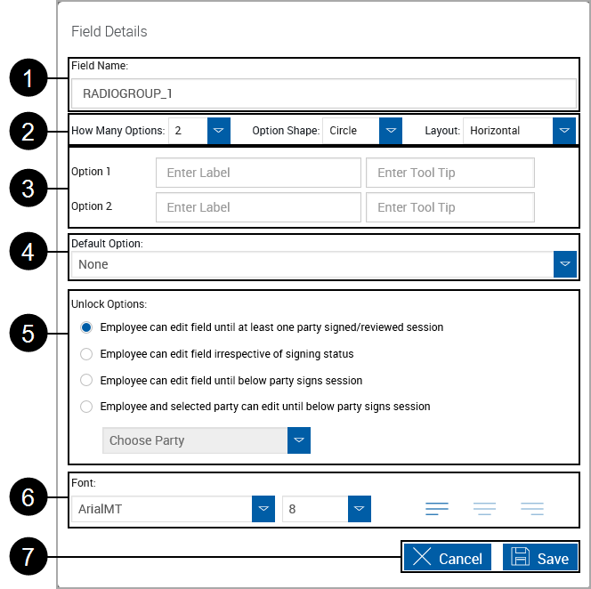 Default Field Details