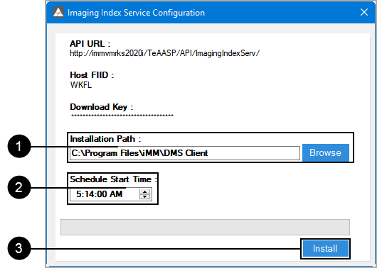 Imaging Index Service Configuration