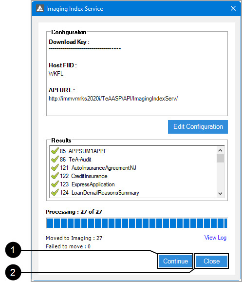 Imaging Index Service, Documents Moved