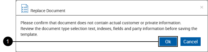 Replace Document Pop-up