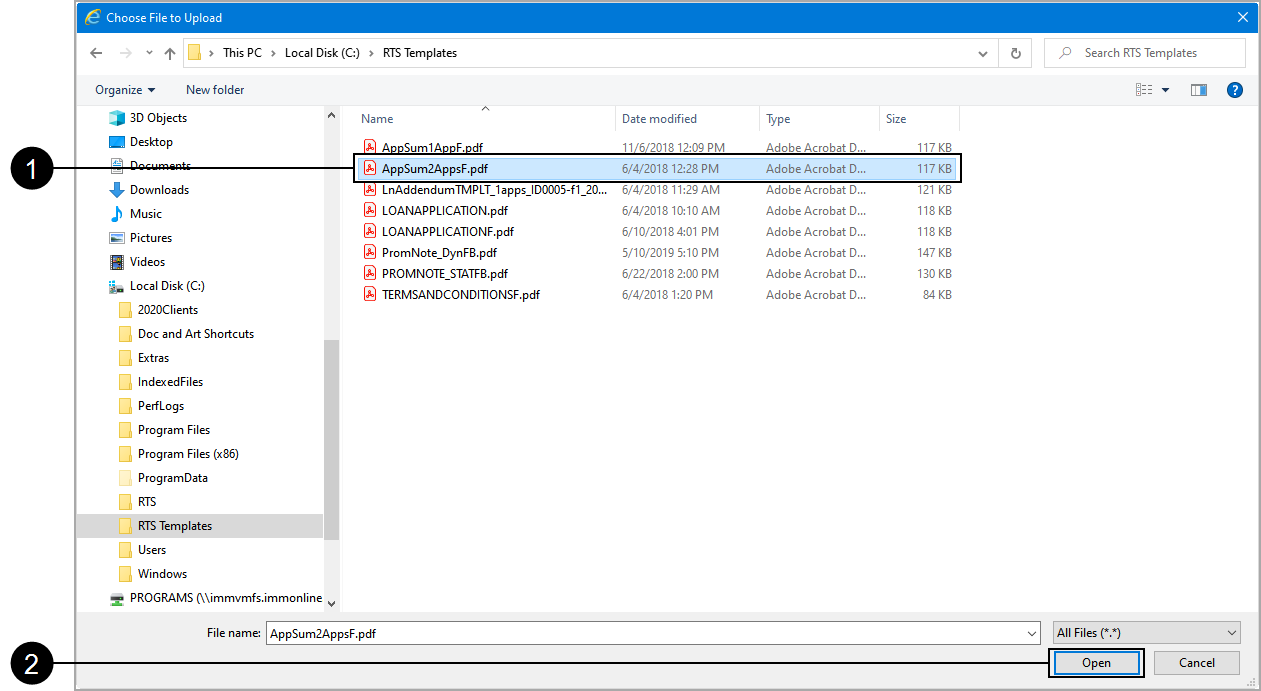 Choose File to Upload