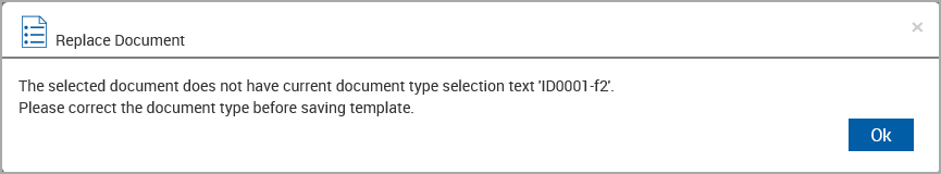 Error for Document Definition Region Missing