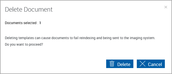 Delete Document Confirmation Delete Document Confirmation