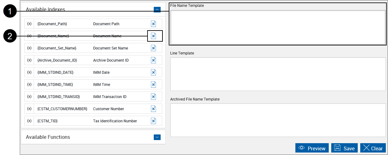 Select from Available Indexs