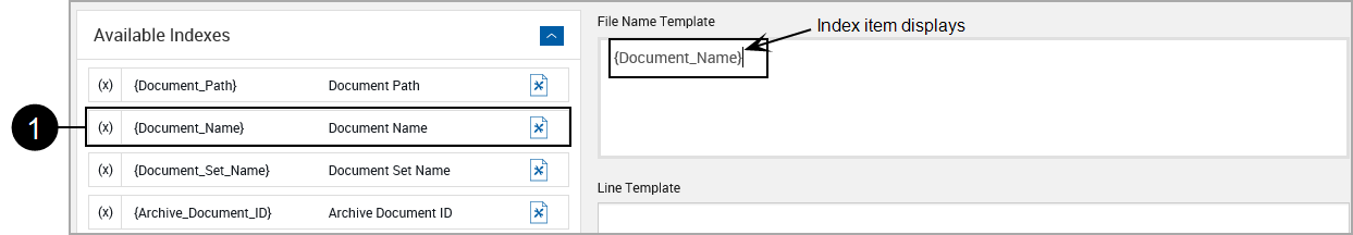 Imaging System Settings, Index.txt, File Name Template Populated