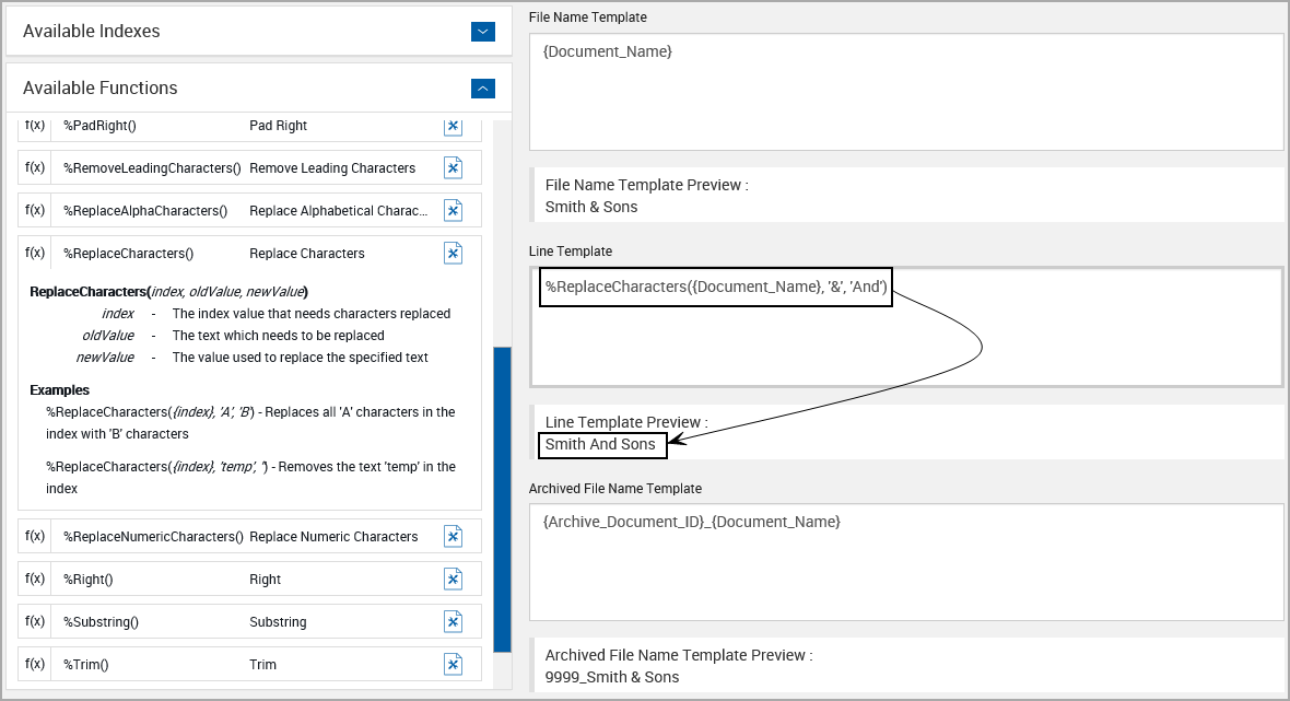 Imaging System Settings, Index.txt, Function Example
