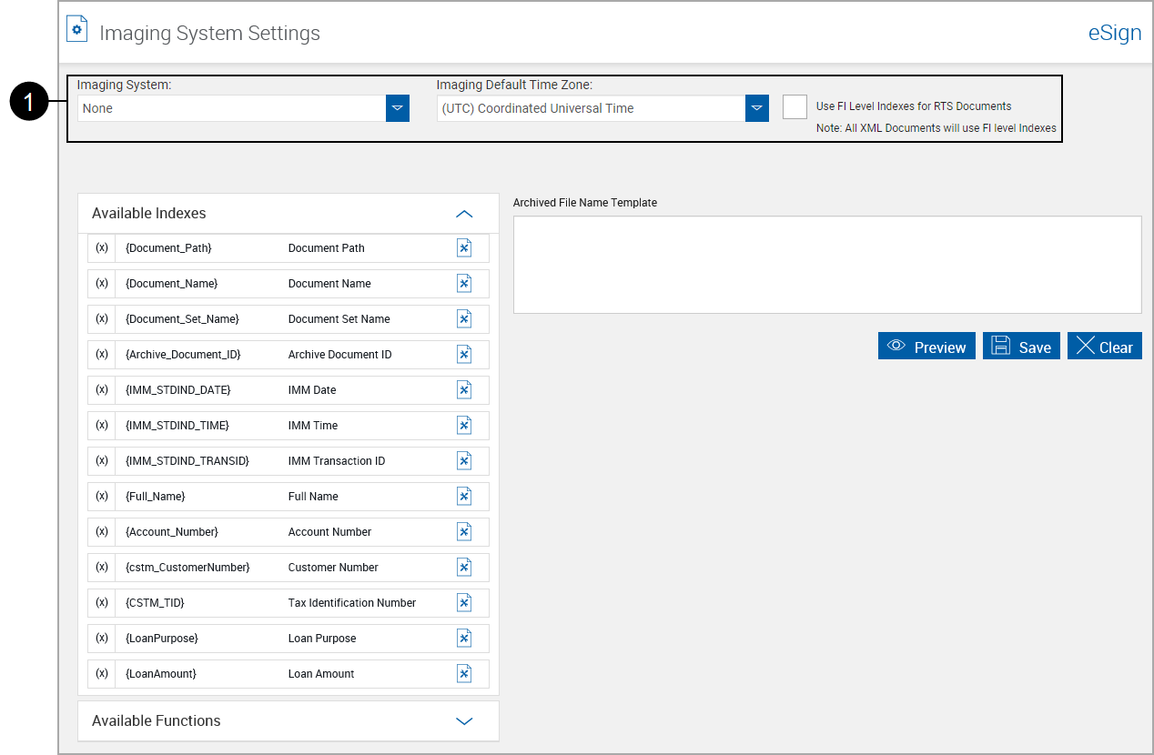Imaging System Settings, None