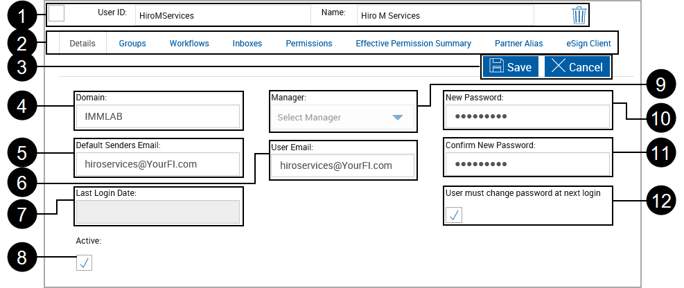 New User Template, Populated