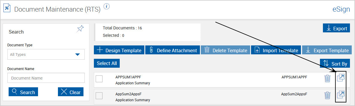 Document Maintenance (RTS)
