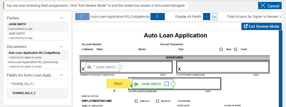 Review Optional Fields