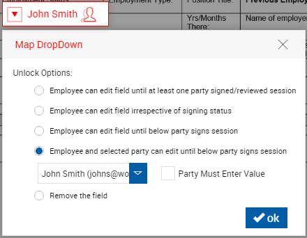 Map the dropdown