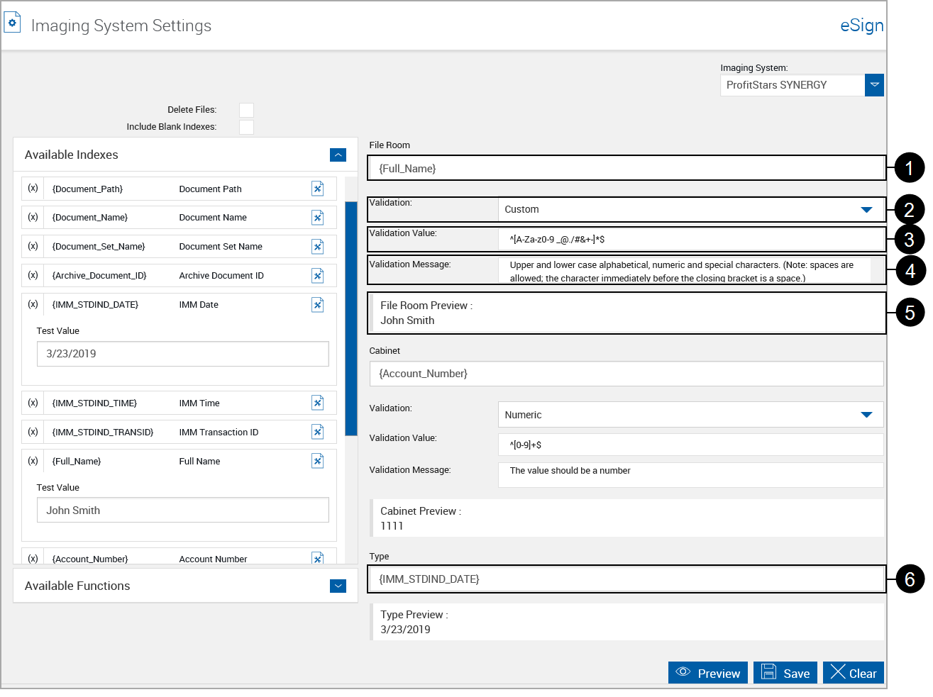 Imaging Index Validations Sample