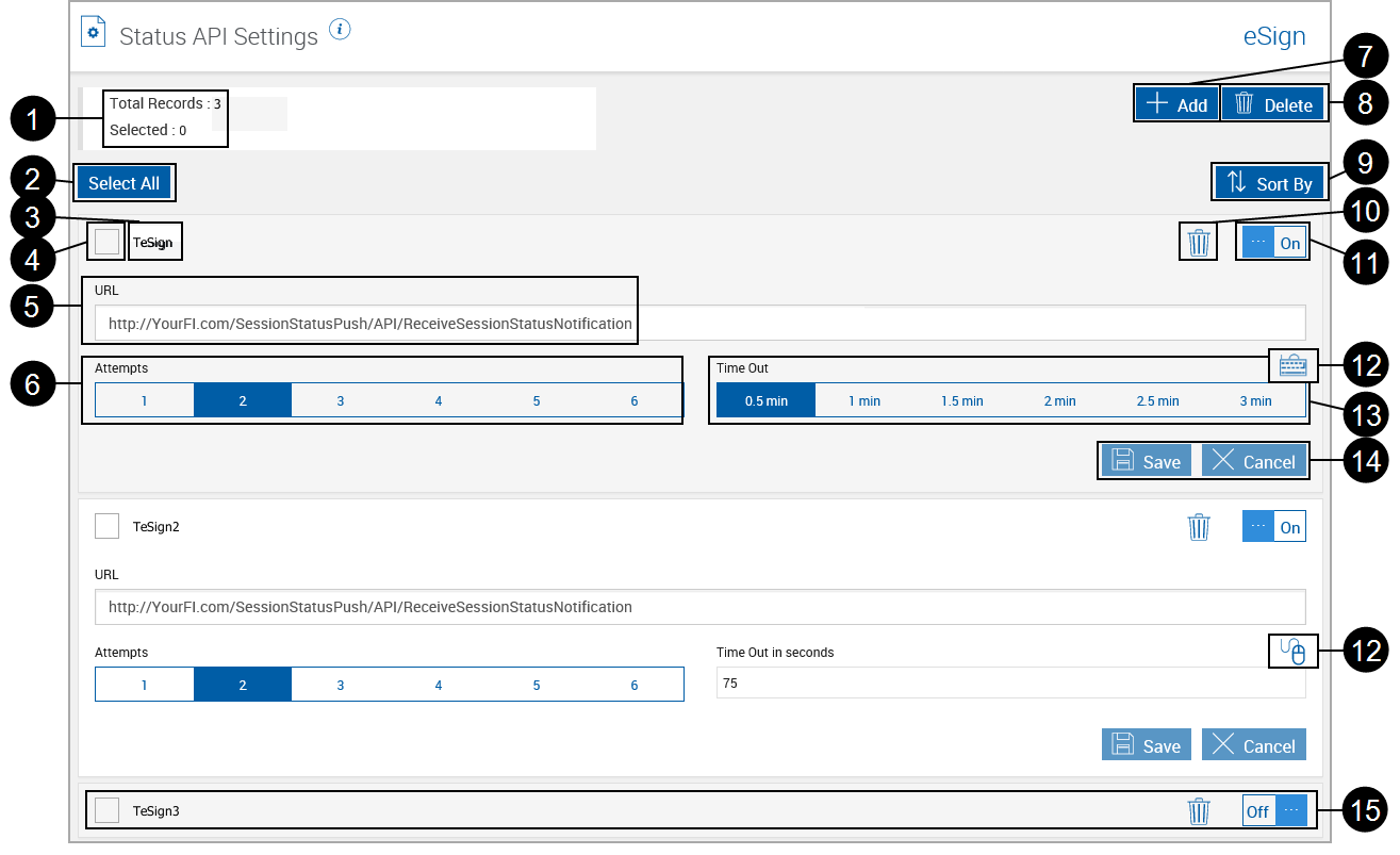 Status API Settings