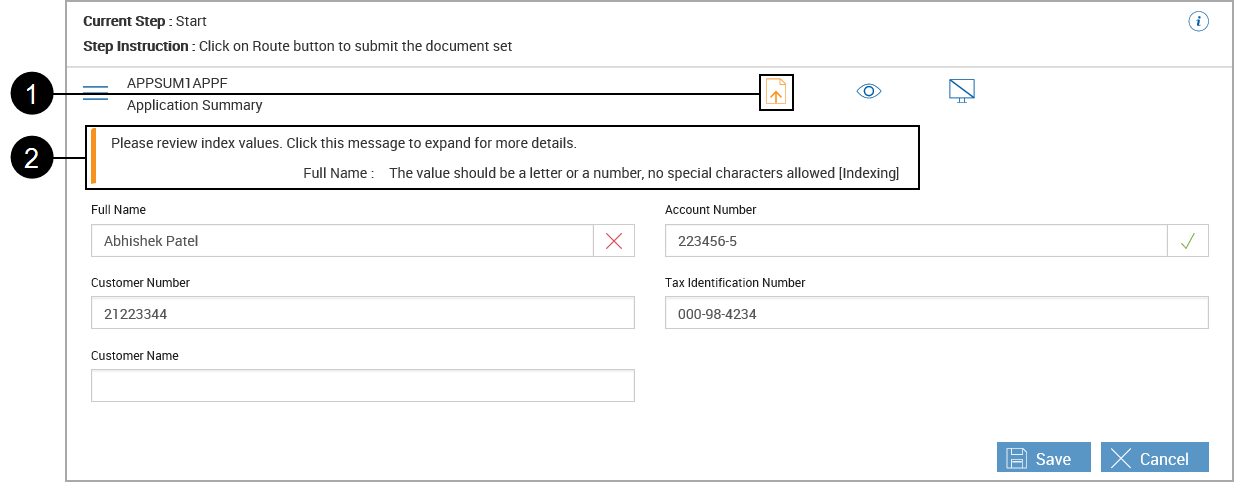 Session Details With Validation Error
